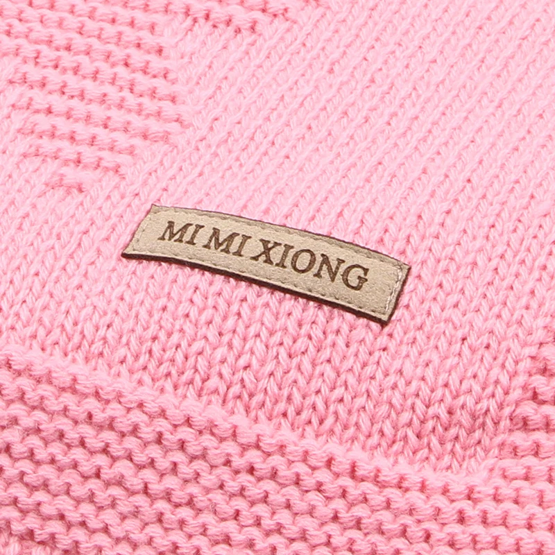 CieiK Baby Swaddle Blanket Knitted Soft Newborn Photography Wrap Children Toddler Floral Winter Bedding Stroller Linens 9575cm (15)