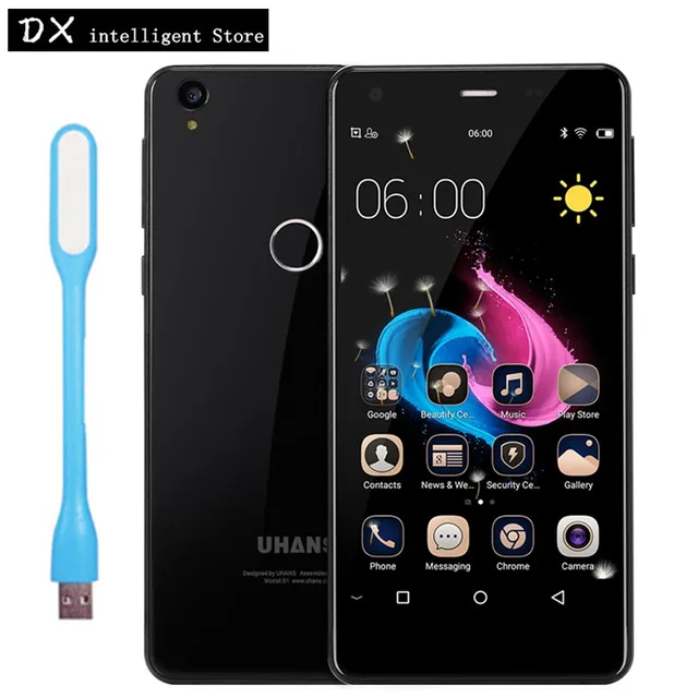 Free Gift UHANS S1 MTK6753 Octa Core 4G Mobile Phone 3GB RAM 32GB ROM 5.0" HD Android 6.0 13MP Fingerprint Touch ID SmarPhone