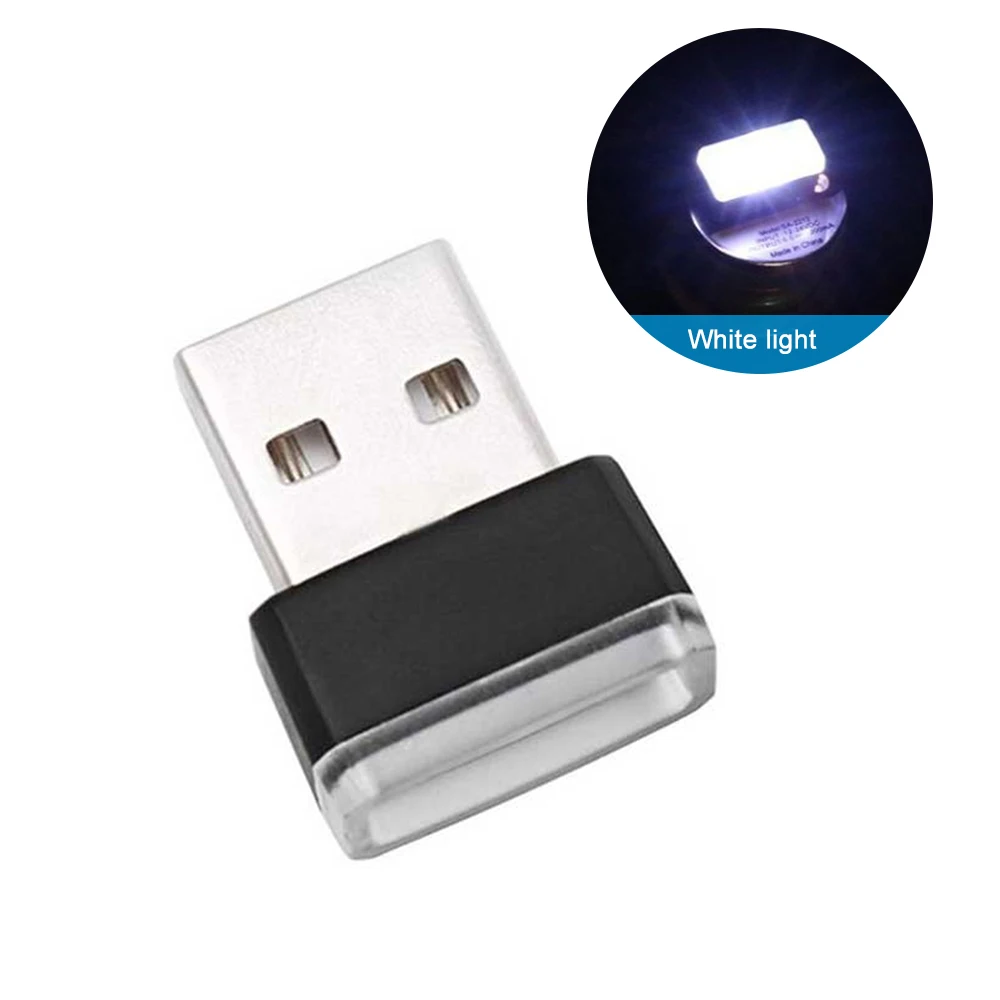 5 Мини-светодиод машины светильник авто Интерьер USB атмосферный свет Plug and Play Декор лампа аварийный светильник ing PC автомобильные аксессуары - Испускаемый цвет: 5