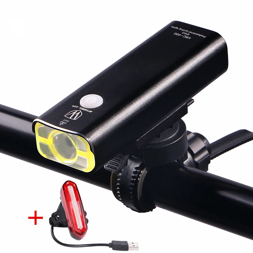 Cycling Led Usb Rechargeable Bike Front Handlebar Light With Battery