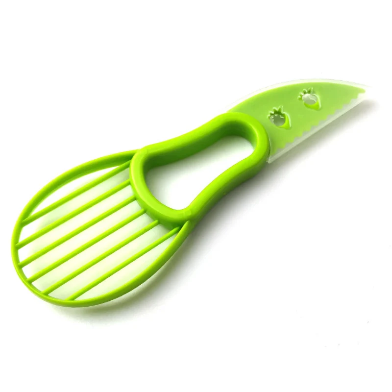

1 PC Avocado Slicer Fruit Peeler Cutter 3 In 1 Fruit Vegetable Tools Kitchen Gadgets Plastic Multi-purpose Knife Fruit Slicer