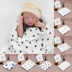 Новый 1 шт. мягкий муслин Детские Пеленание Одеяло новорожденного хлопка пеленать Полотенца 120x120 см