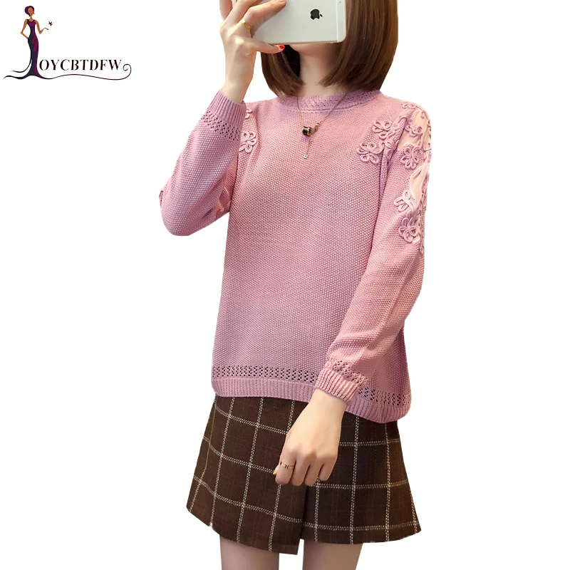 

Spring Summer Women Hollow Sweater 2018 Autumn New Korean Loose Large Size Bright Mesh Yarn Female Bottoming Knitting Sweater