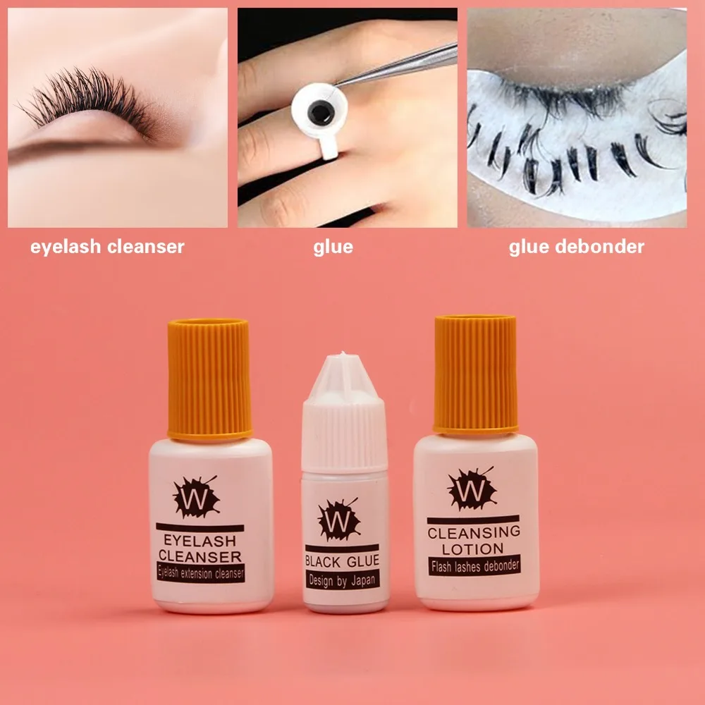 Anmas rucci C Curl Eye Lash Starter Kit Полупостоянный индивидуальный набор для наращивания ресниц с черной сумкой