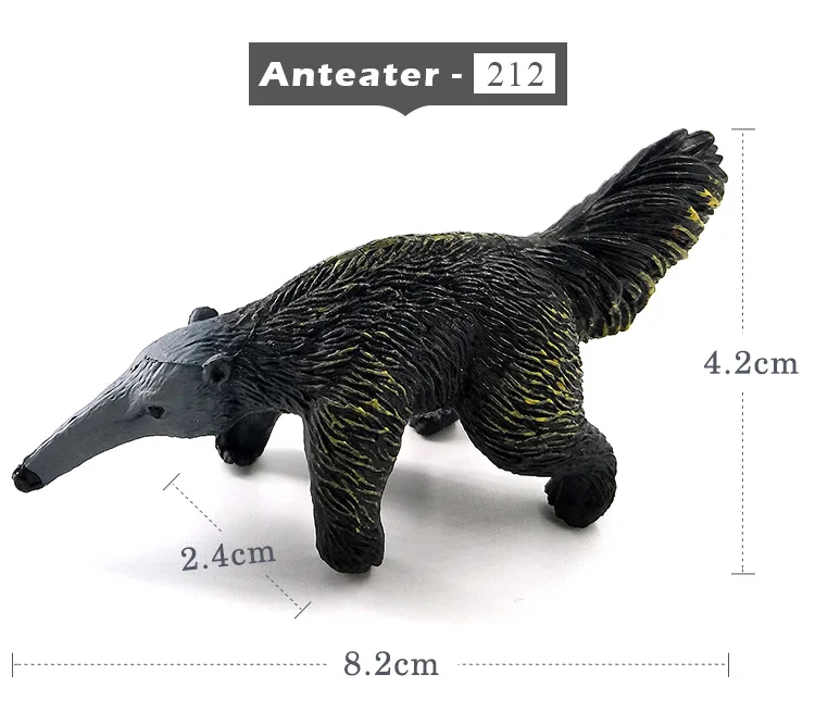 Моделирование леса диких животных модель один кусок Барсук Росомаха Anteater Beaver Bear фигурка ПВХ игрушка фигурка подарок для детей