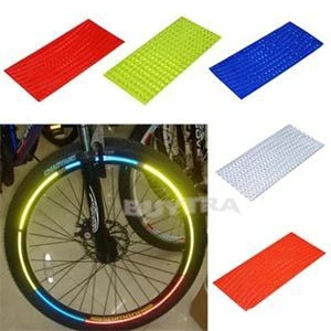 Флуоресцентные светоотражающие наклейки для колес и велосипедов MTB серебристого