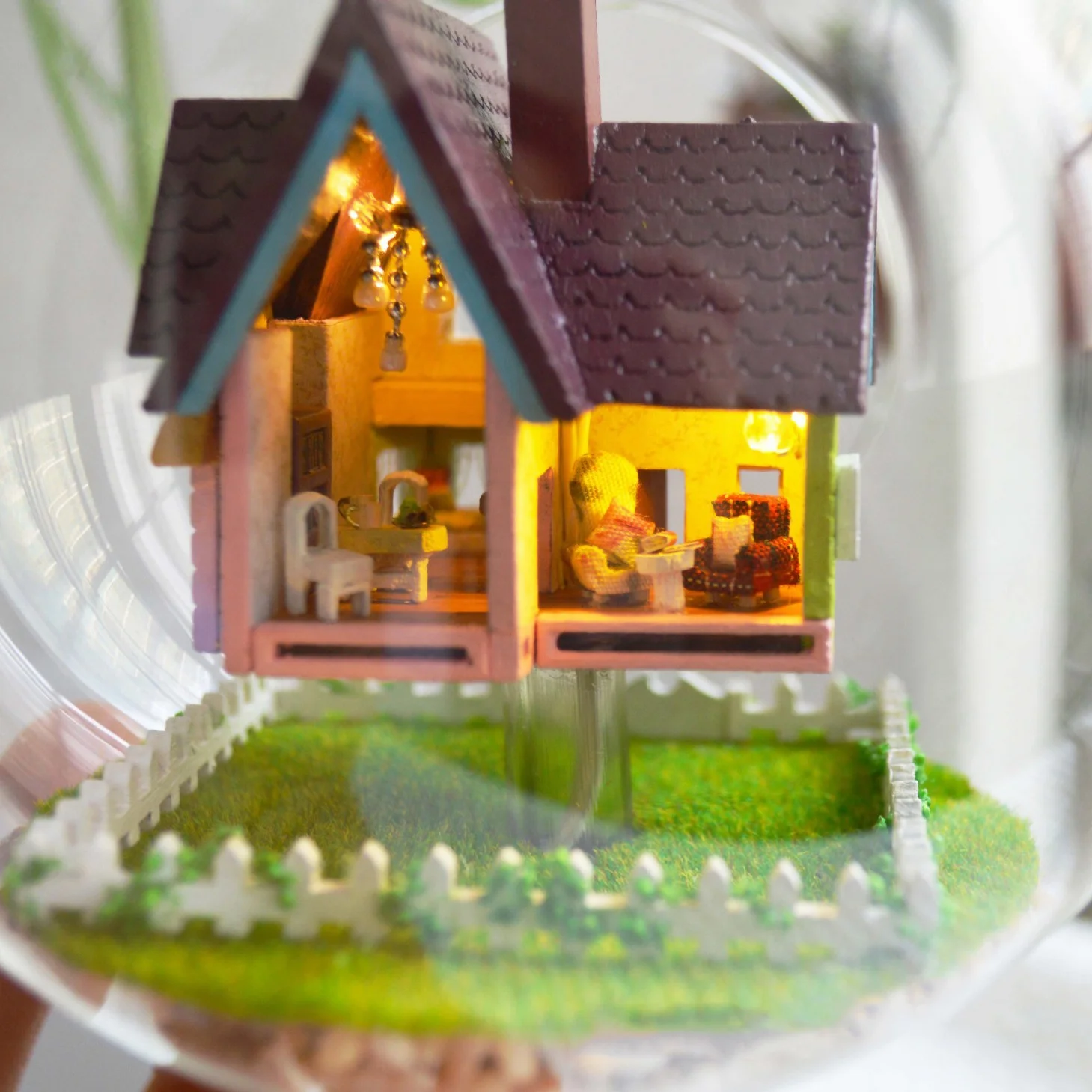 Baloon House Glass Ball DIY 3D Dollhouse