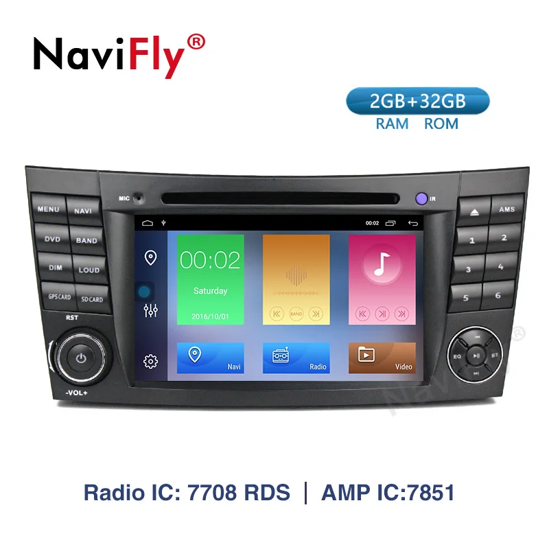 Cheap Android 9.1 Car dvd Multimedia Player radio audio For Mercedes Benz E-class W211 E200 E220 E300 E350 E240 E270 E280 CLS CLASS 1