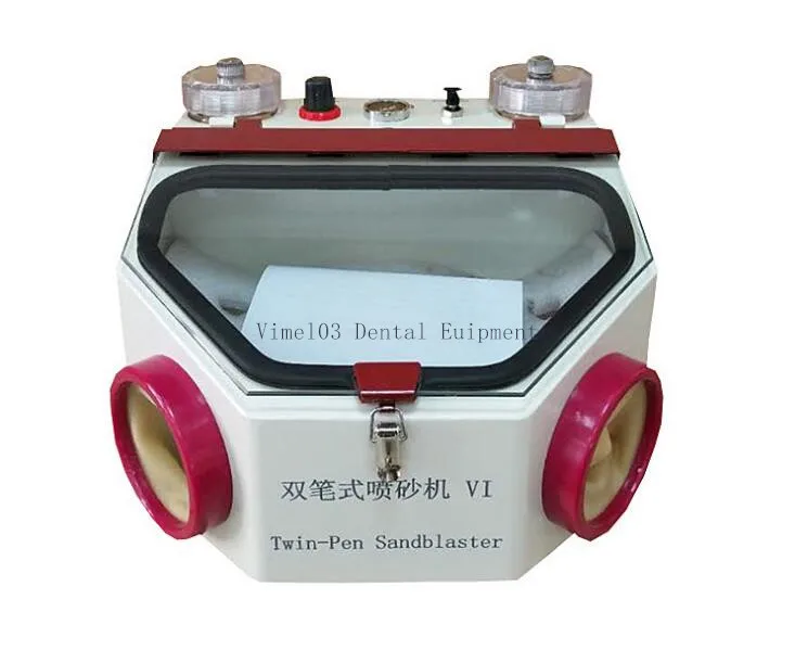 Стоматологическая двухручная струйная установка, стоматологическая лаборатория двухручная металлическая пескоструйная машина, электрическая пескоструйная машина, Пескоструйная ручка