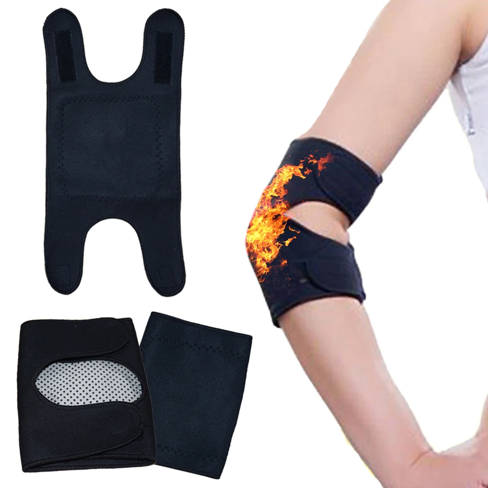 

Vertvie 1 Pair Self-heating Elbow Brace Belt Elastic Arthritis Protector Brace Arm Pad Gym Soprting Elbow Pads Arm Health Care