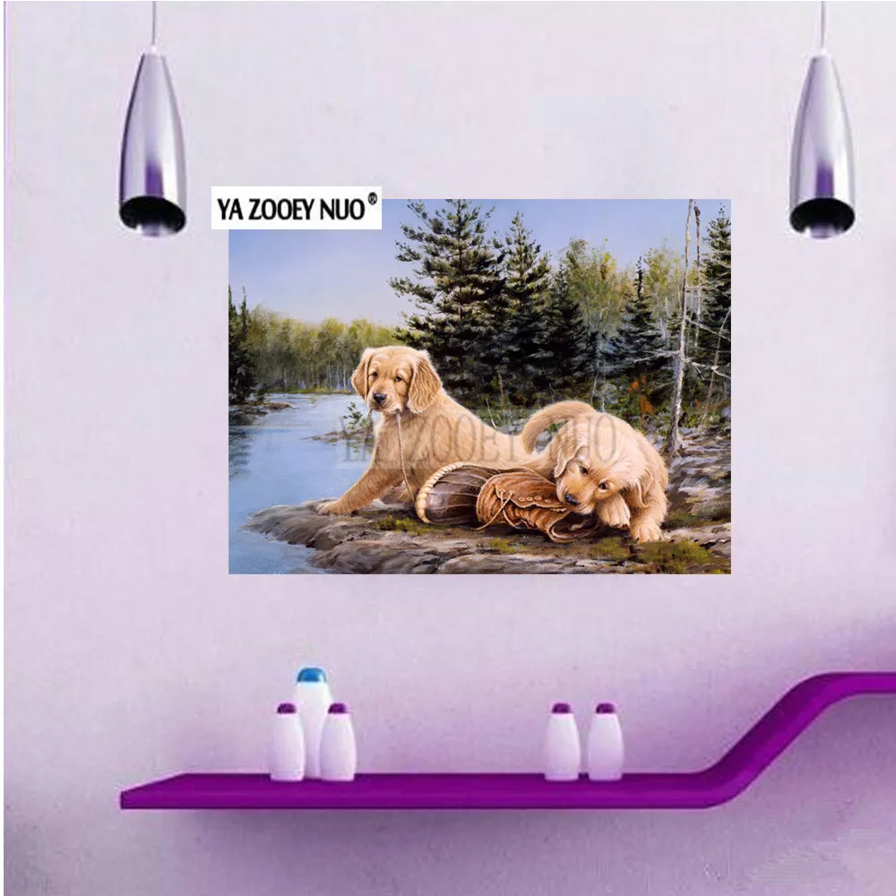 

2018 New Diy Diamond Painting Cross Stitch Crystal Mosaic Rhinestone 5D Icon Diamond Embroidery Dog Paste Decor Painting YU09