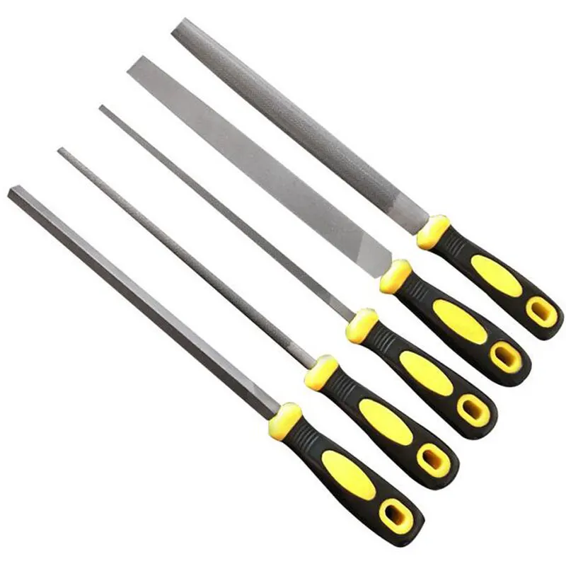 5pcs/set Engineer Metal File 8 Inch 200mm Soft Grip Assorted Half Round Flat SquareTriangle Set | Инструменты