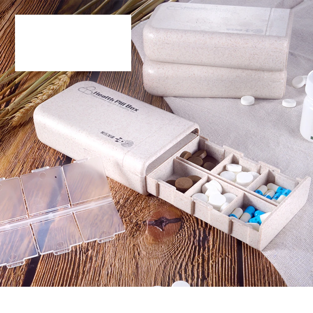 Автоматическая ящик 1 неделю таблетки коробка Портативный мини 6 сетки Пресс медицинский ящик Органайзер контейнер