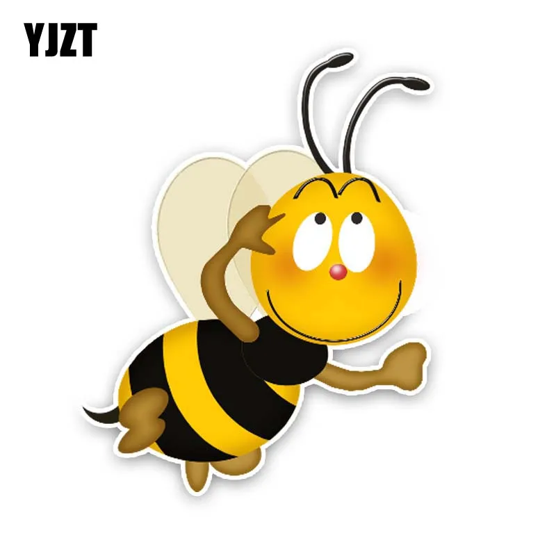 

YJZT 15.3CM*19.3CM Creative Bee Personality PVC Car Sticker Decal 12-300640