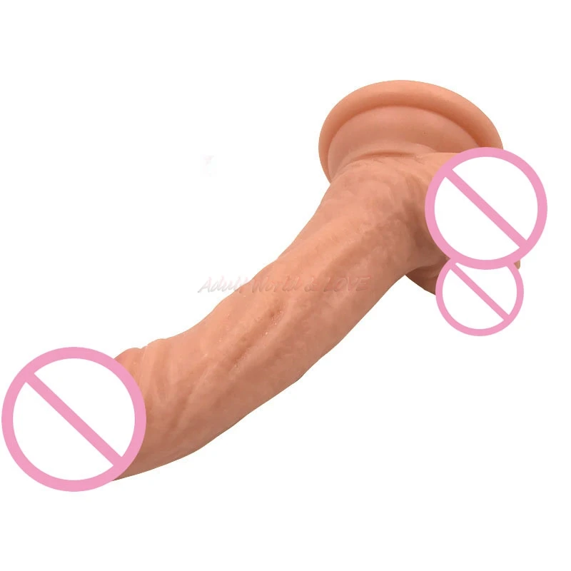 Size 16cm 3cm realistic font b Dildo b font With Suction Cup Sex Toys for Woman