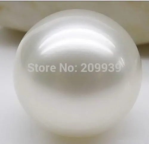 

Hot sell ->@@ N285 HUGE PERFECT ROUND SOUTH SEA 15MM WHITE LOOSE PEARL UNDRILLED 5.2 -Top quality free shipping