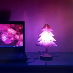Подарок ABS милый ночник USB спальня Рождественская елка мини домашний декор высокая яркость маломощный светодиодный красочная настольная