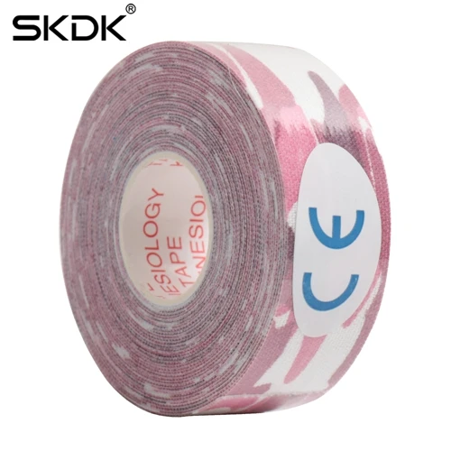 SKDK эластичные кинезиологические ленты спортивный наколенник для восстановления безопасности мышц боли наколенники Поддержка тренажерный зал фитнес бандаж - Цвет: CamouflagePink-2.5cm