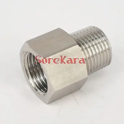

304 Stainless Steel Pipe Fitting Connector Adapter M20x1.5mm Metric Female to 1/2" BSP Male Threaded Max Pressure 2.5 Mpa