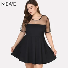 

Sexy Little Black Mini Dress Plus Size 6XL Women Summer Dresses Casual 7XL Chiffon Mesh Vintage Beads Pearl Party Dress 5XL 4XL