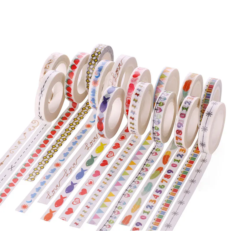 

8mm*10m Decorative Washi Tape Diy Handicraft Accessories Deafting Adhesive Tape Photo Album Decorative Tape Kawaii