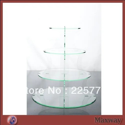 

4 tiers hot selling crystal acrylic cupcake display holder
