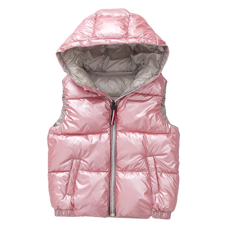 Online Chaleco para niños abrigos de invierno para niños ropa para niños cálido con capucha de algodón para bebés niñas Chaleco de 3 10 años de edad