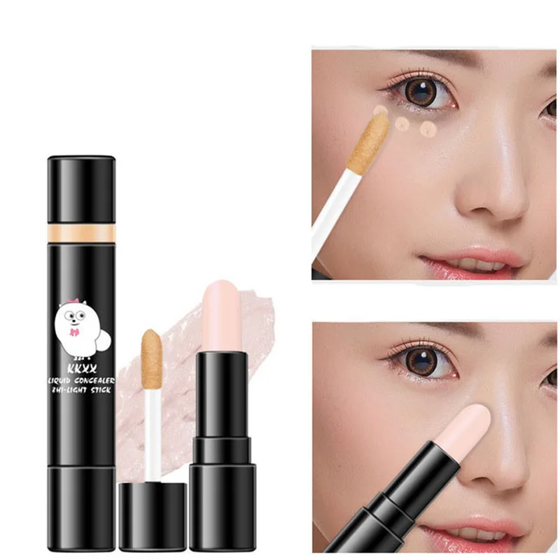 

Double-head concealer high-light repair capacity rod to dark circles acne marks bright silkworm highlighter makeup