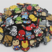 90 шт. милые Звездные войны супер герой Талисманы аксессуары для обуви shoe Талисманы Украшения для обуви для Croc браслет подарок