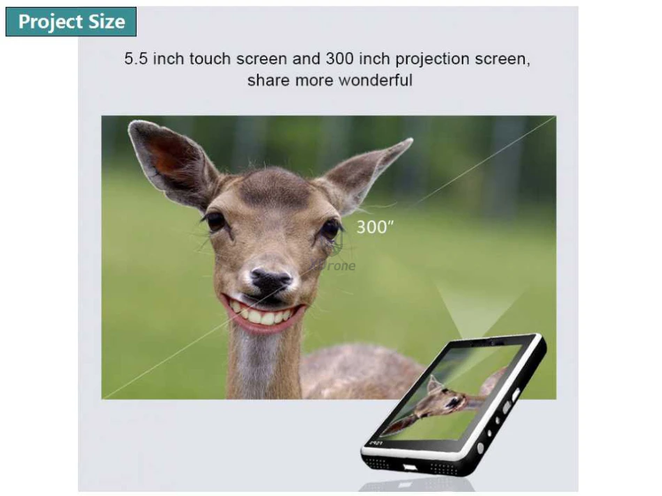 Китай Портативный Смарт Мини сенсорный Android проектор планшетный ПК DLP 150 люмен четырехъядерный RK3288 5,5 дюймовый экран WiFi Hi-Fi