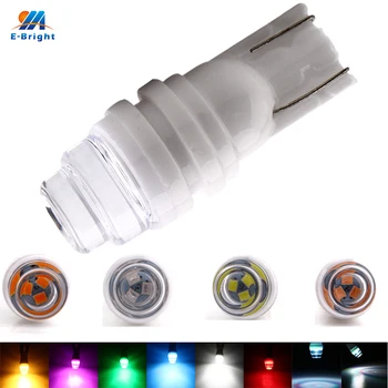 

YM E-Bright 10 PCS T10 2835 3 SMD W5W 194 168 12V Cake Shape Ceramic Clearance Wedth Lamps Reading Car Lights Pink RGB White