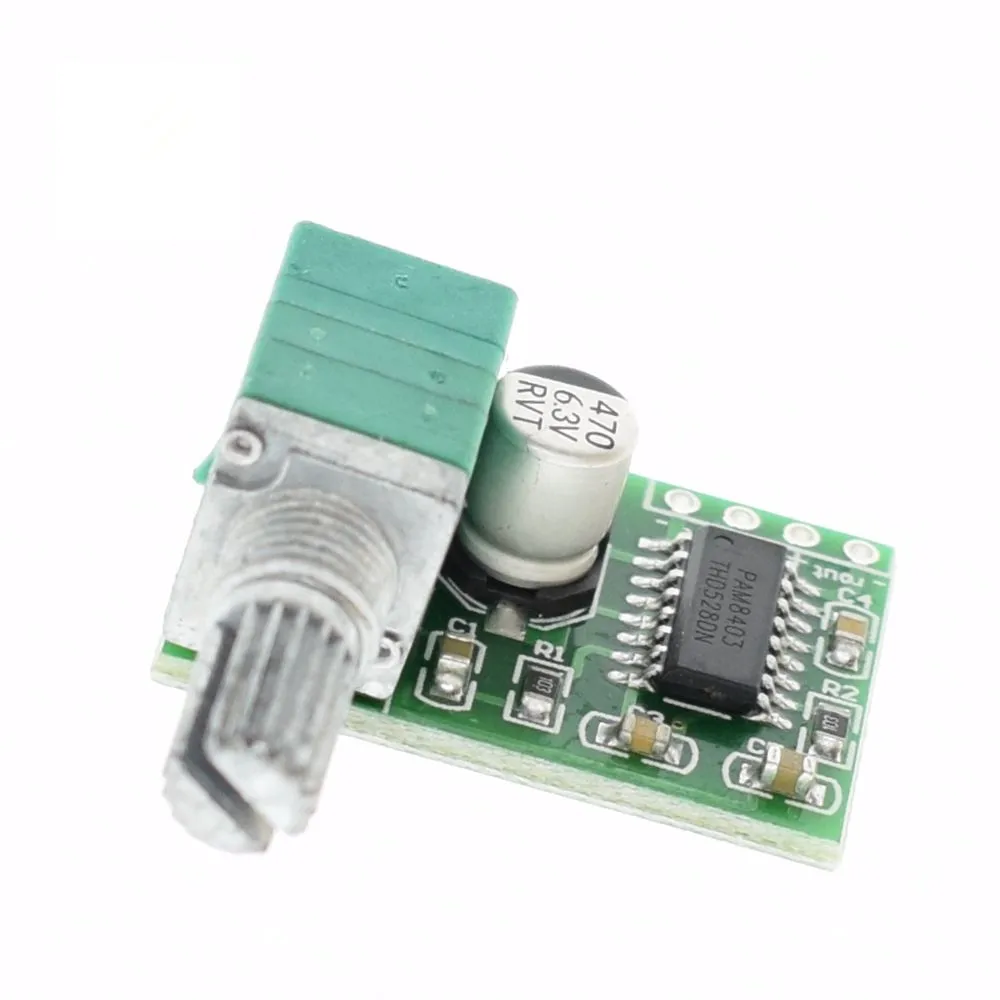 5pcs switch PAM8403 Mini 5V digital small power amplifier plate and switch potentiometer can USB power supply sound efficiency