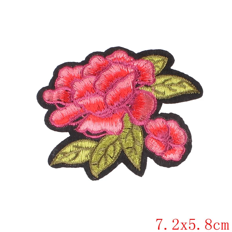 Красивая Роза патч цветок наклейки железа на одежду передачи тепла аппликация вышитая аппликация Ткань блесток нашивки