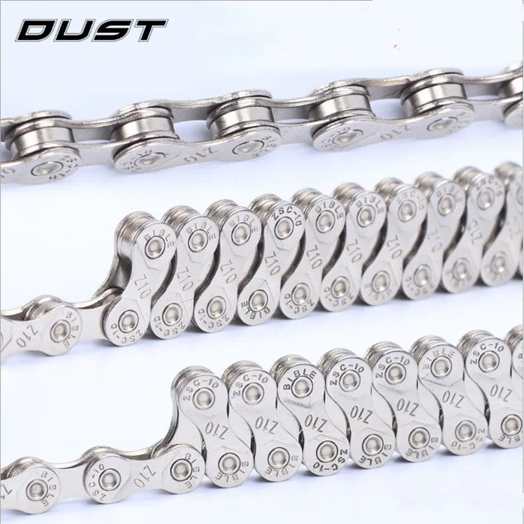 Excellent DUST High Quality Compatibility 6/7/8/9/10 speed Stainless Steel Chain 116 Section For Mountain Road Bicycle Cycling Chain 0