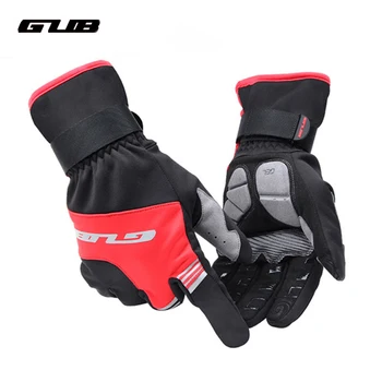 

2019 Winter Cycling Gloves Microfiber Fabric Touch Screen Windproof Full Finger Bicycle Gloves for Riding Racing Men Keep Warm