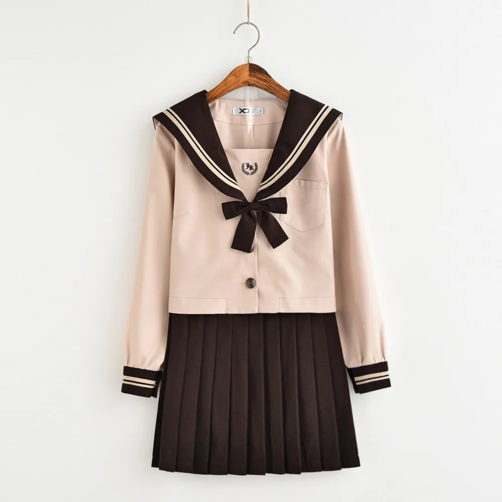 

New Fashion Cosplay Costume School Uniforms Japanese/Korean Girl Sailor Suit JK Student Suits Uniform Top+Skirt Clothing Sets