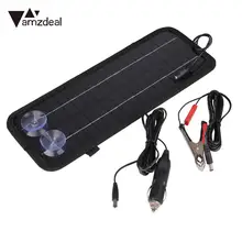amzdeal 12V 4.5W Portable Smart Solar Power Panel For Car Motorcycle RV Boat Batteries Bank Charger 320*125*5mm