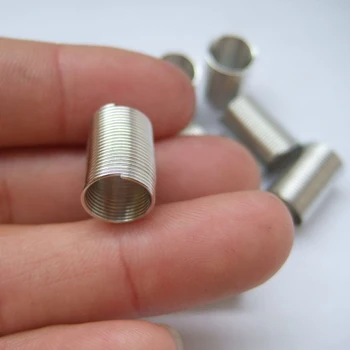 

50pcs Nickel-Free Wire Tube Silver Plated Spacer Charms Beads Hole 8mm Findings