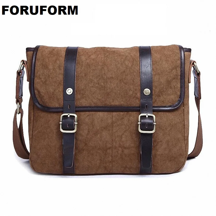 Vintage Style Men's Messenger Bags Canvas Shoulder Handbag Fashion Men Business Crossbody Bag