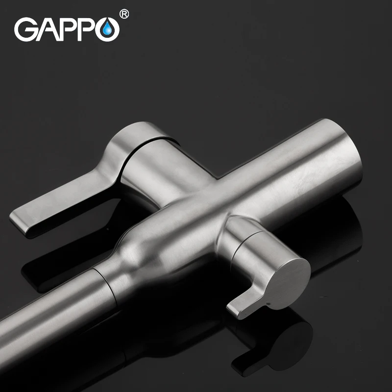 GAPPO 304 кухонные краны из нержавеющей стали для холодной и горячей воды смесители