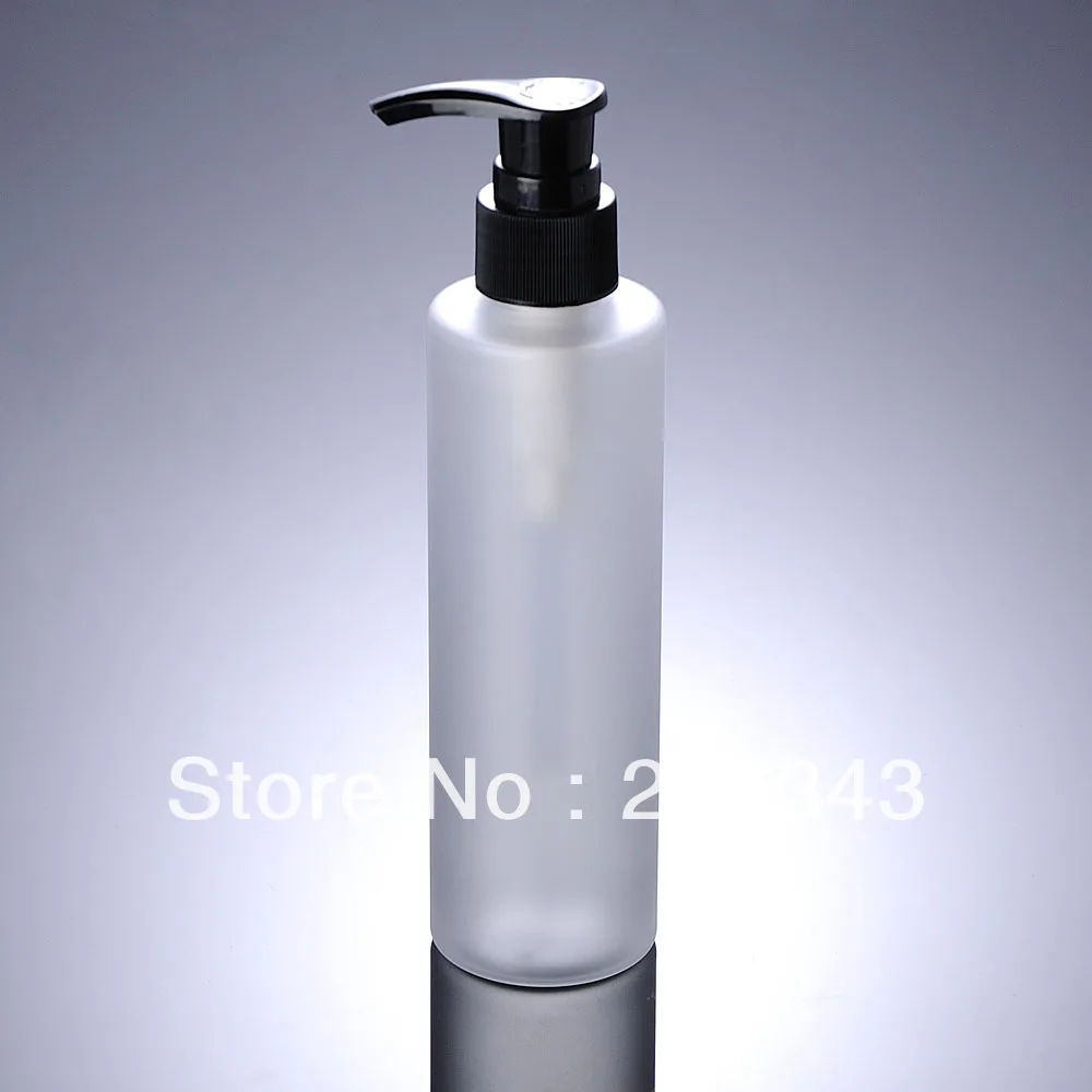 

190ML frosted PET bottle with white/black press pump for serum/lotion/emulsion/removal oil/shampoo cosmeitc packing
