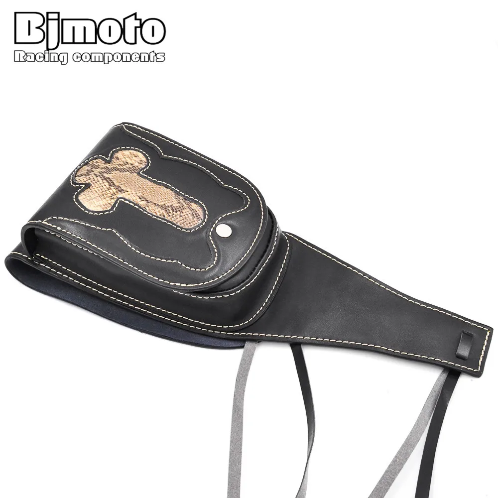 

BJMOTO Motorcycle PU Leather 4.5 Gallons Tank Chap Cover Panel Pad Bib Bra Bag For Harley Sportster 883 1200 XL