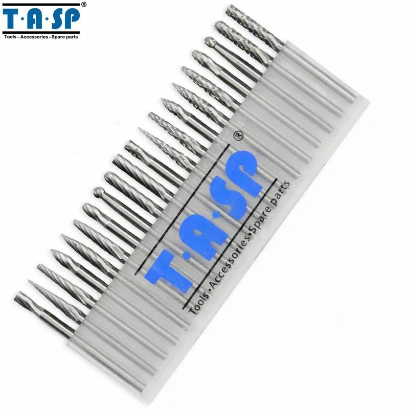 TASP MMD001A7A 20pcs Tungsten Carbide Rotary Burr Bit Set Engraving Milling Cutter Rotary Tool Accessories with 3mm 1/8 TASP MMD001A7A 20pcs Tungsten Carbide Rotary Burr Bit Set Engraving Milling Cutter Rotary Tool Accessories with 3mm 1/8