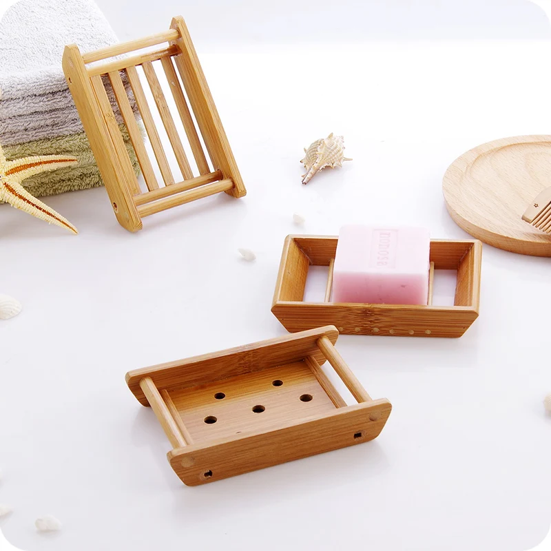 New Creative Natural Bamboo wood Soap dish Soap Tray wooden soap dishes