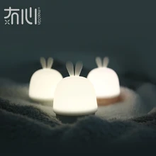 Maoxin usb светильник, светодиодная лампа, мягкий силиконовый милый кролик, дизайн 1 Вт, маленький ночник, светильник, гаджет