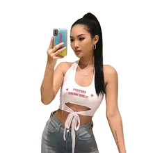 Женская белая Милая Открытая Майка с Бантом Летняя хлопковая Базовая футболка без рукавов Женская мода дикая Беговая повседневная майка Топы