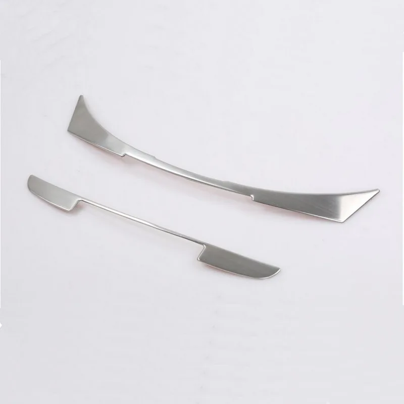 

Tonlinker 2 Pcs DIY Car Styling Stainless Steel Control Panel Light Cover Case Stickers for Peugeot 2008 2014 Part Accessories