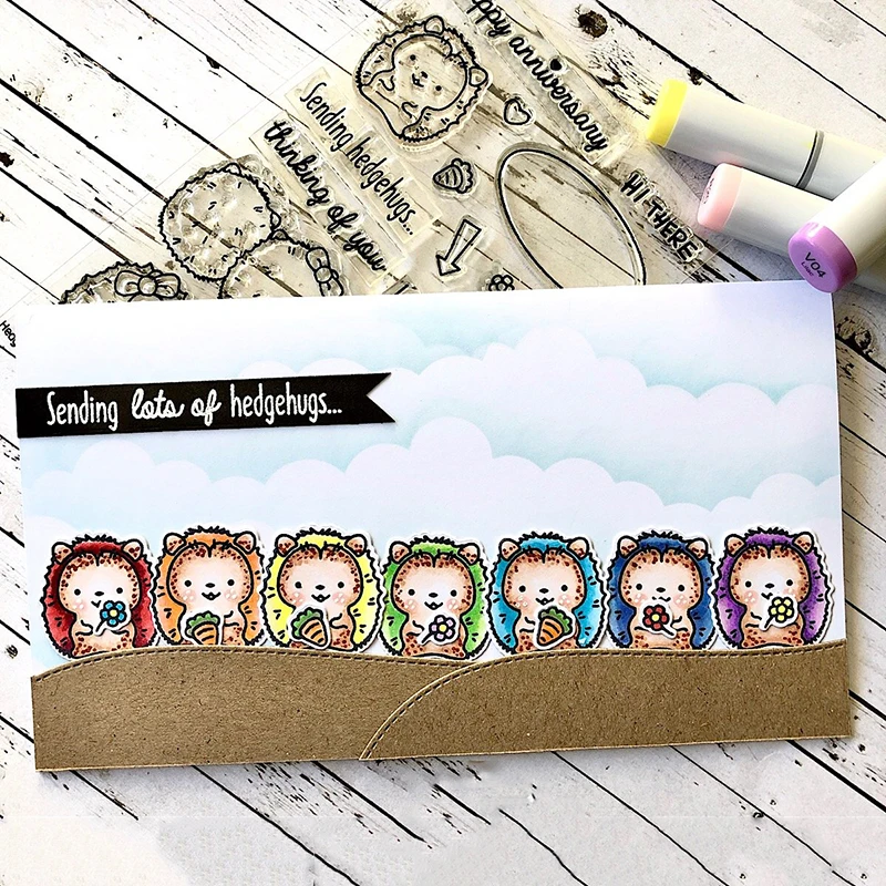 

JC Rubber Stamps and Metal Cutting Dies Cute Hedgehog Scrapbooking Craft Folder Paper Stencil Card Make Album Sheet Decoration