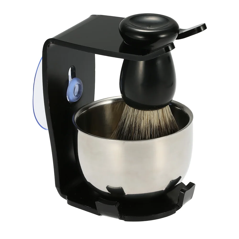 Anself 3 в 1 Мужской бритвенный набор для бритья барсук щетка для бритья подставка для бритвы держатель
