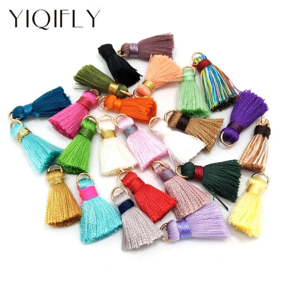 YIQIFLY Free Shipping 100pcs About 2cm Length Tassels Handmade Silk